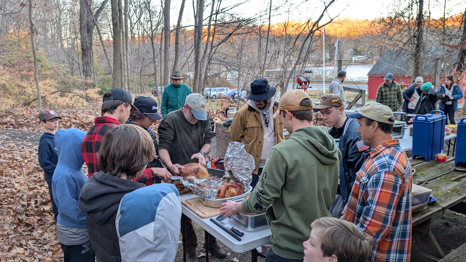 Group gathering at Webelos Only Training Weekend Activities (W.O.T.W.A.).